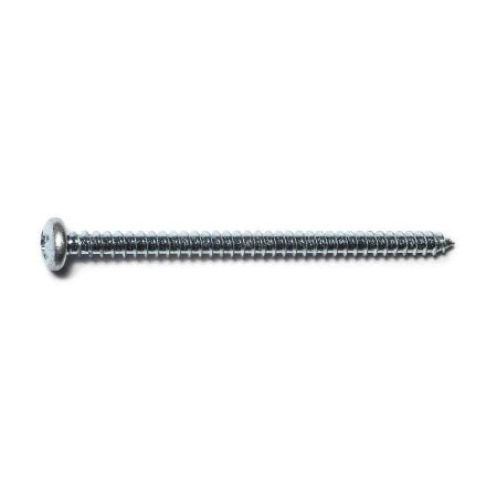 Midwest Fastener Sheet Metal Screw, #12 x 3-1/2 in, Zinc Plated Steel Pan Head Phillips Drive, 100 PK 50861